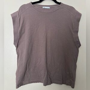 Zara Mauve Muscle Tee